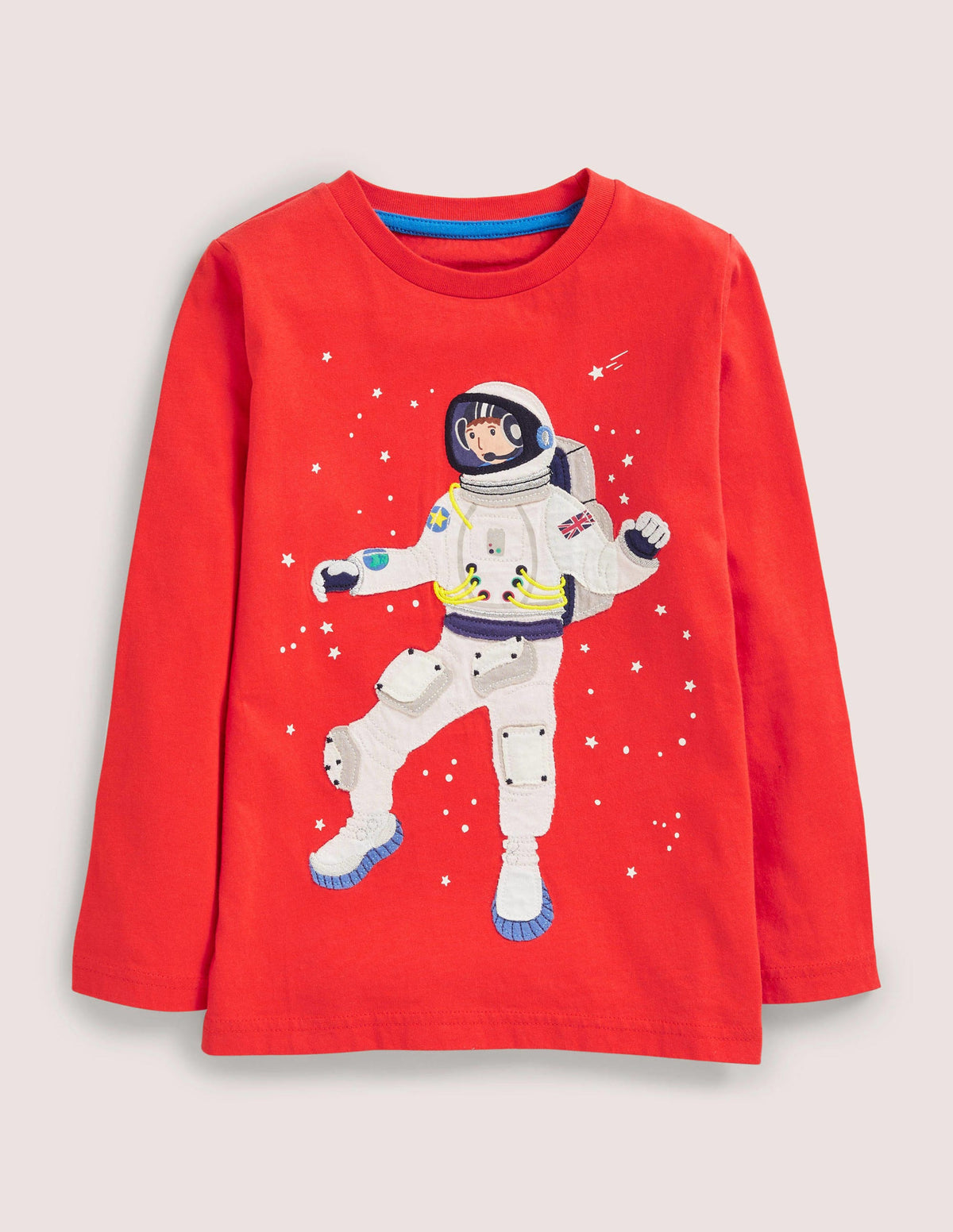 Oberteil mit Astronauten-Applikation-Rockabilly-Rot, Astronaut - Image 1