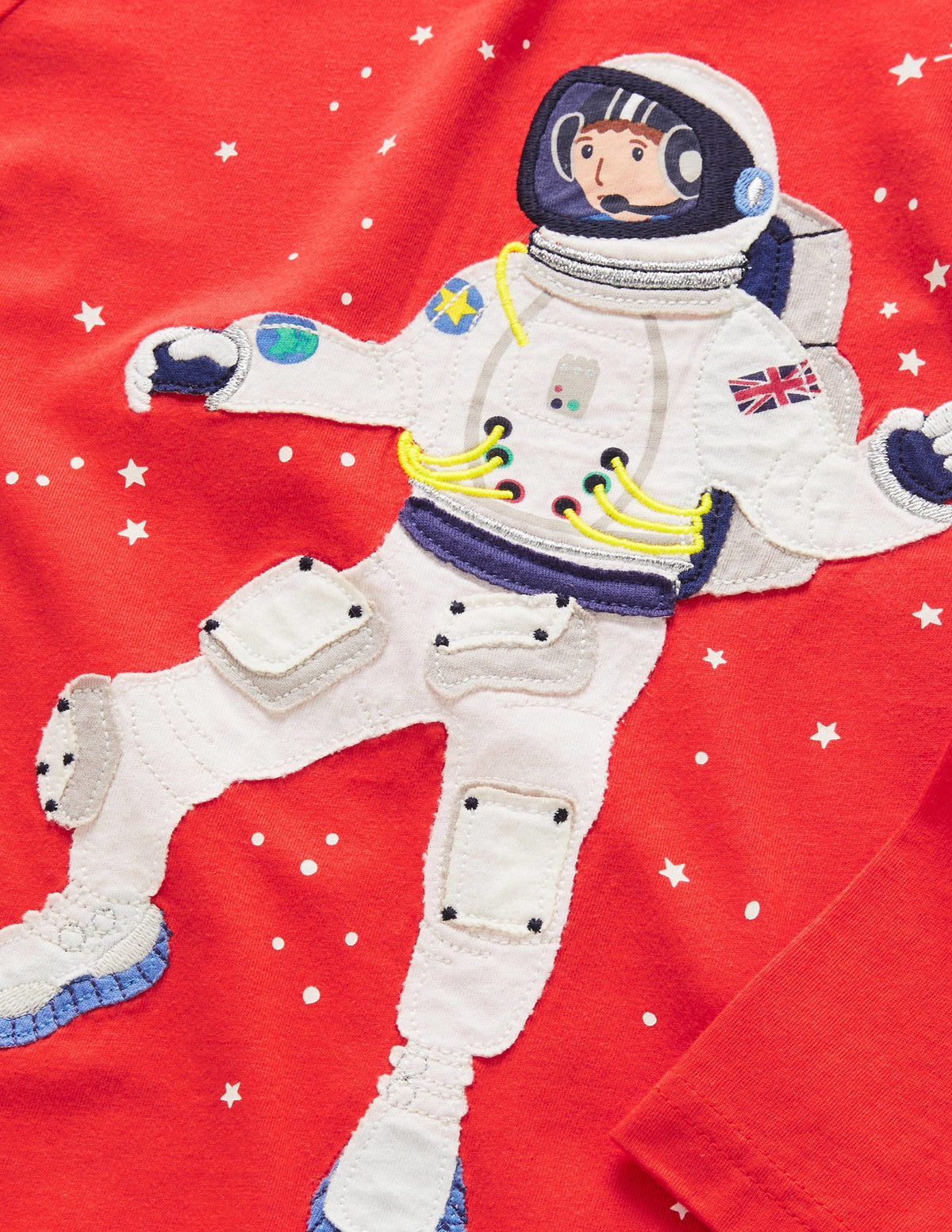 Oberteil mit Astronauten-Applikation-Rockabilly-Rot, Astronaut-3