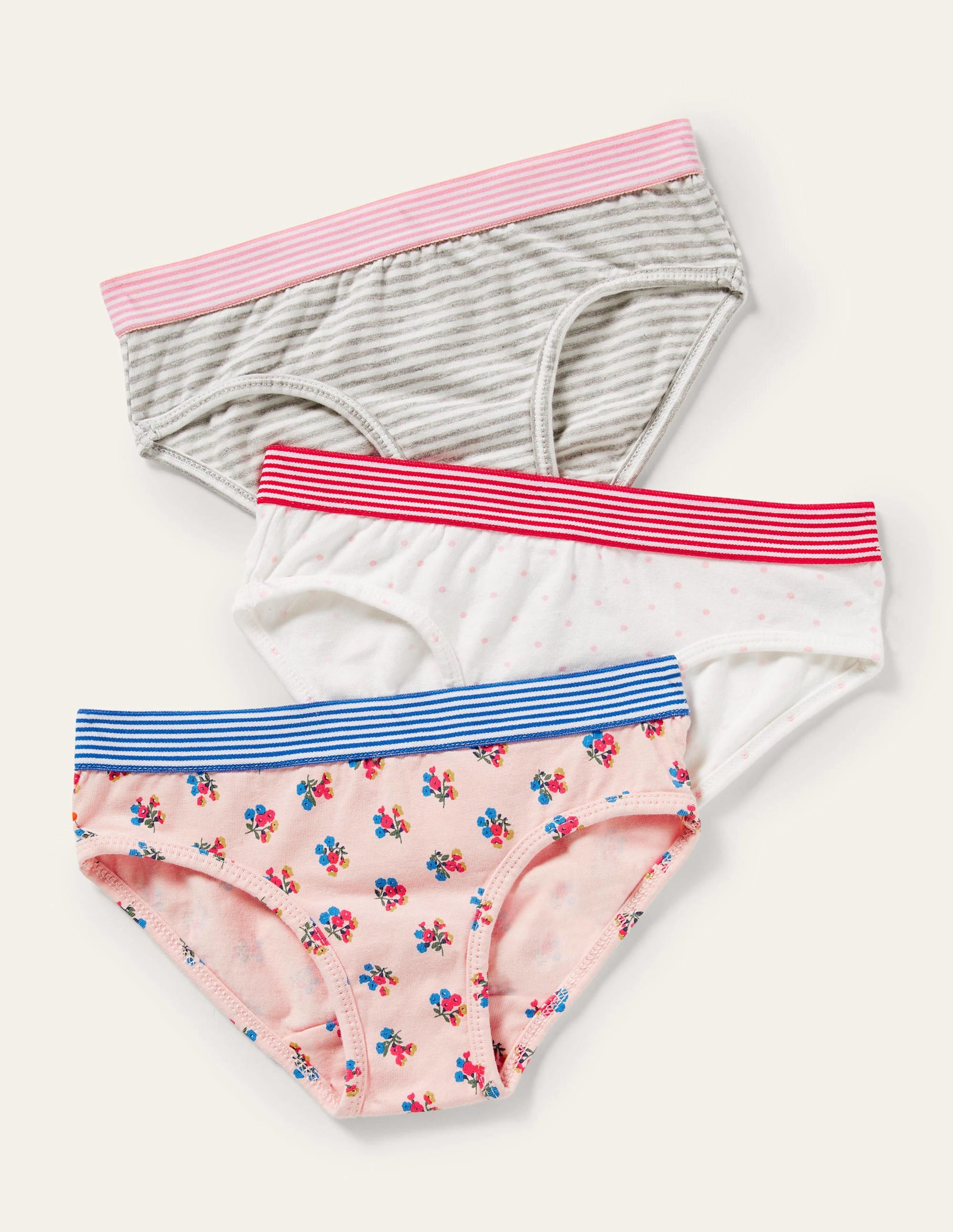 3 culottes-Motif floral rose - Image 1