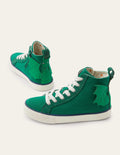 Hohe Canvas-Sneaker-Waldgrün, Drache
