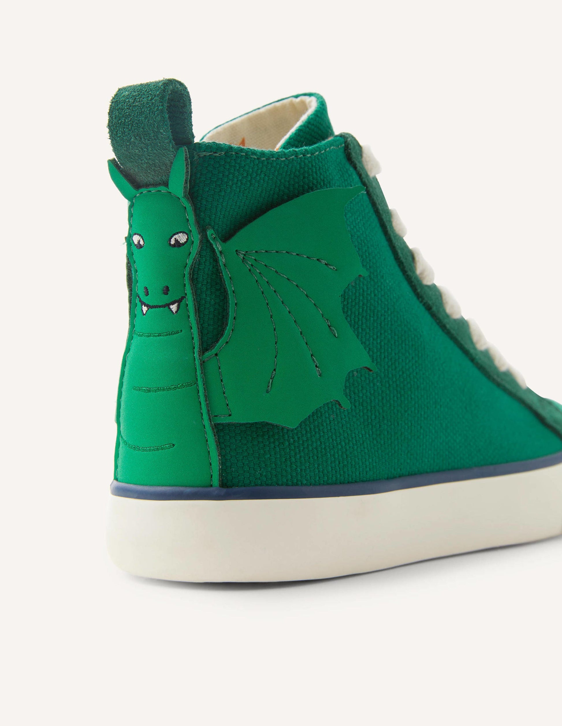 Hohe Canvas-Sneaker-Waldgrün, Drache-3