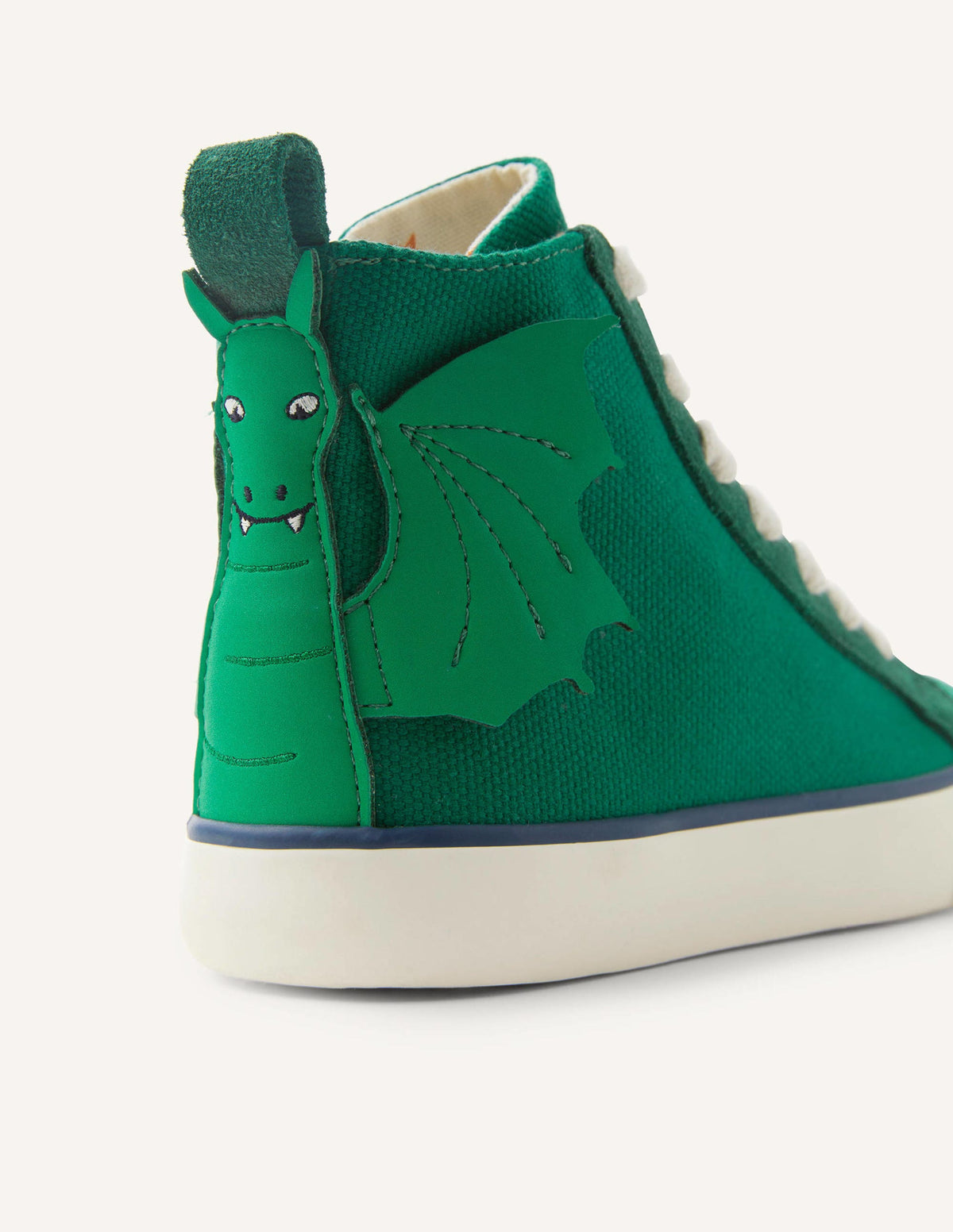Hohe Canvas-Sneaker-Waldgrün, Drache - Image 3
