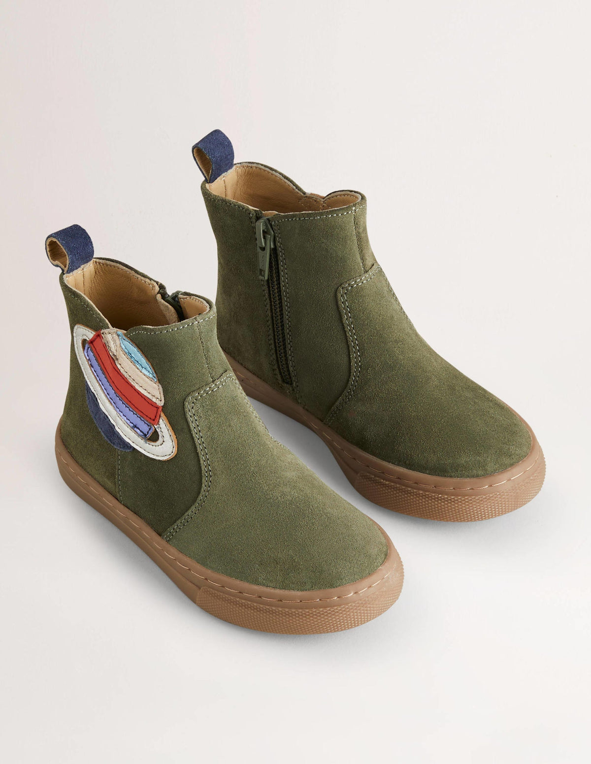 Originelle Wildlederstiefel (Jungen)-Khaki, Planet - Image 2