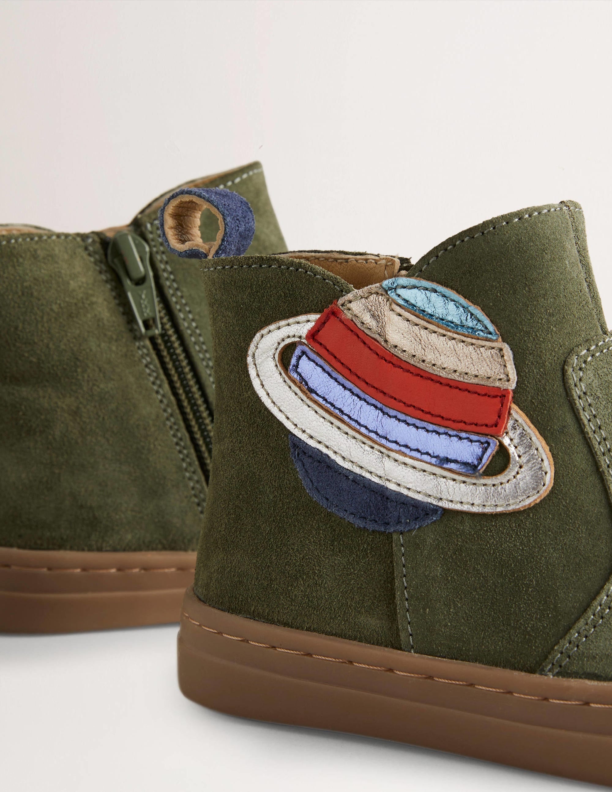 Originelle Wildlederstiefel (Jungen)-Khaki, Planet - Image 3