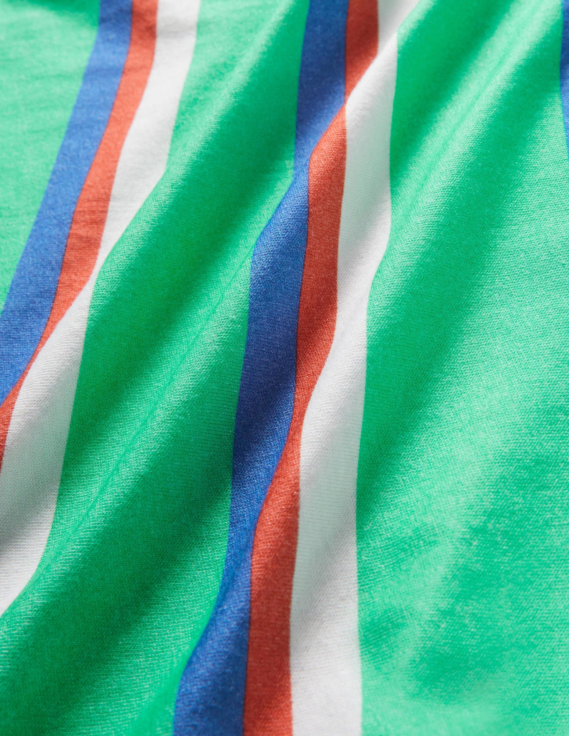 Slub Washed T-shirt-Tropical Green/Bluebell Blue-3