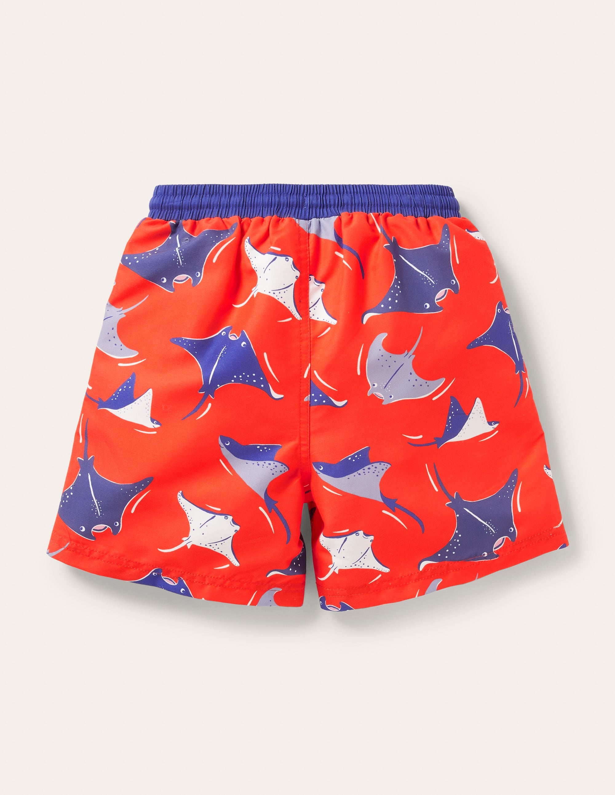Short de bain imprimé-Raies mantas rouge pétard - Image 2