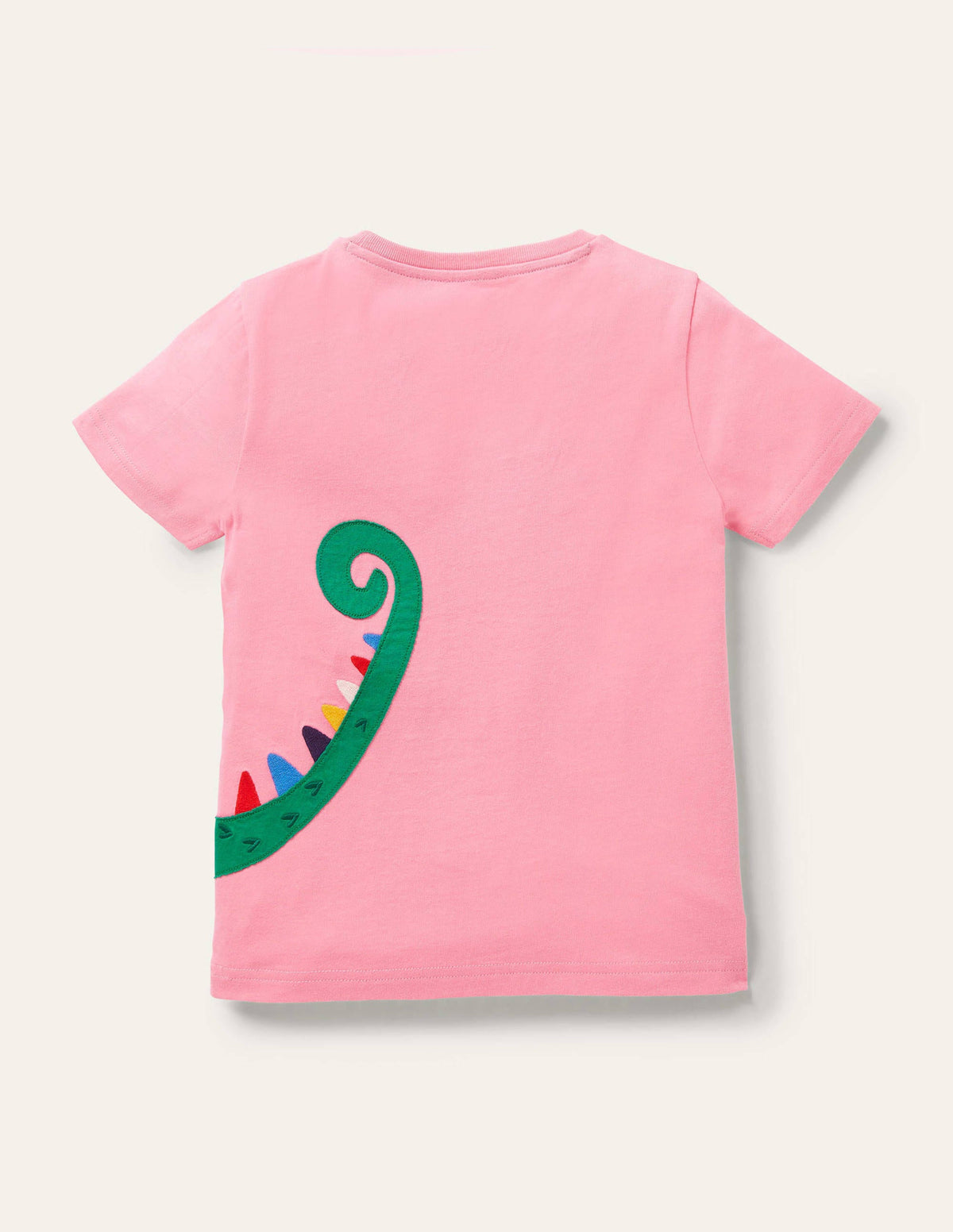 T-shirt à appliqué recto verso-Caméléon limonade rose-2