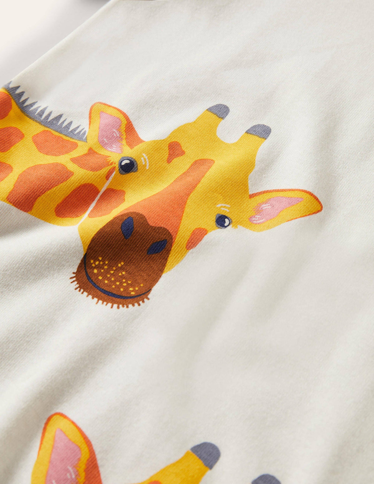 Graphic Short John Pyjamas-Green Pepper/Ivory Giraffes - Image 3