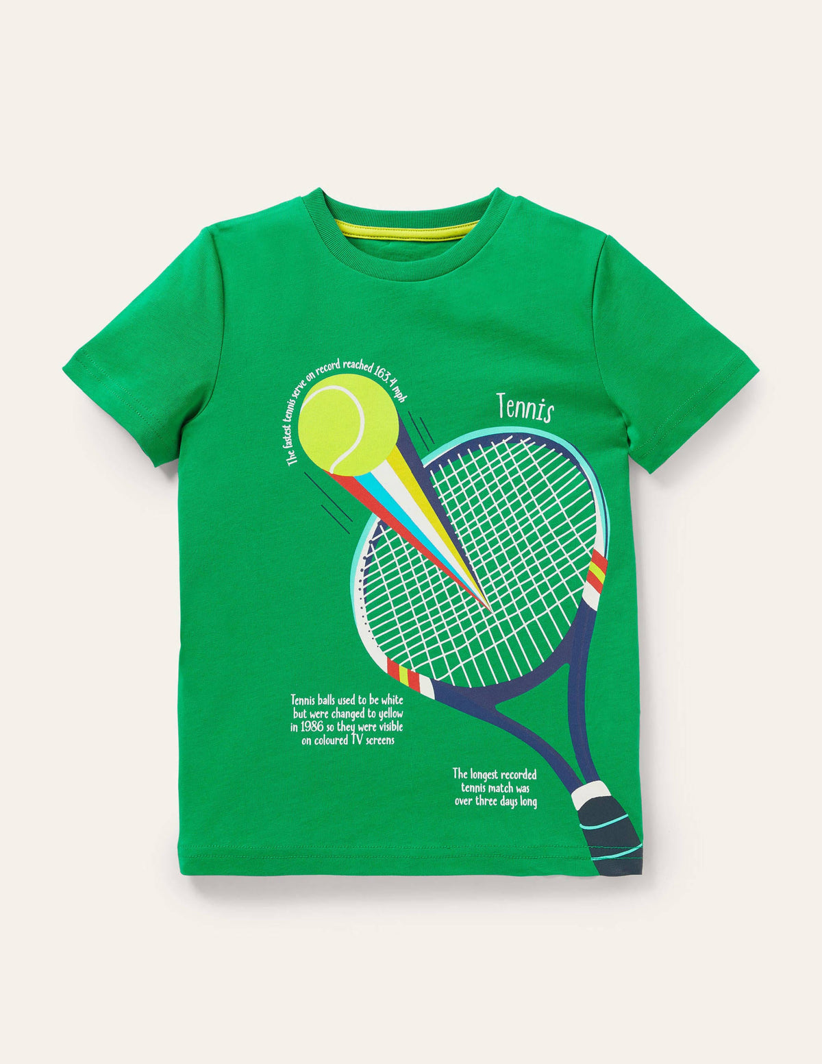 T-Shirt mit Sportgrafik-Schottengrün, Tennis - Image 1