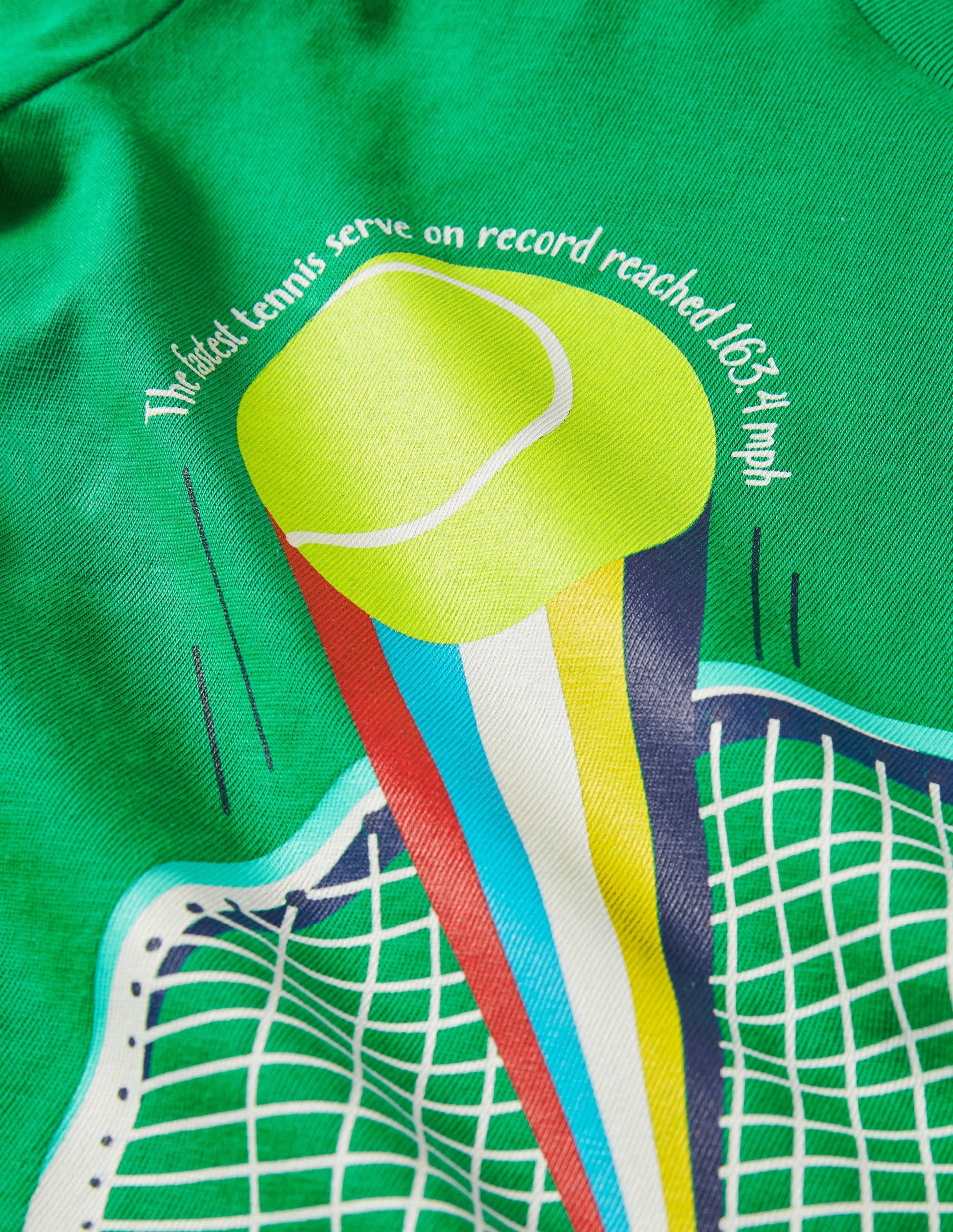 T-Shirt mit Sportgrafik-Schottengrün, Tennis-3