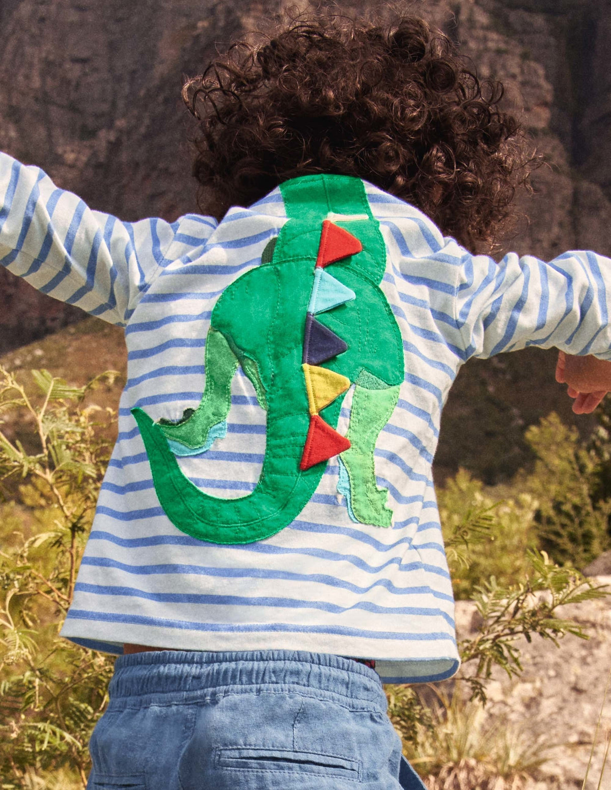 T-shirt dinosaure-Dinosaure ivoire/bleu Malibu - Image 6