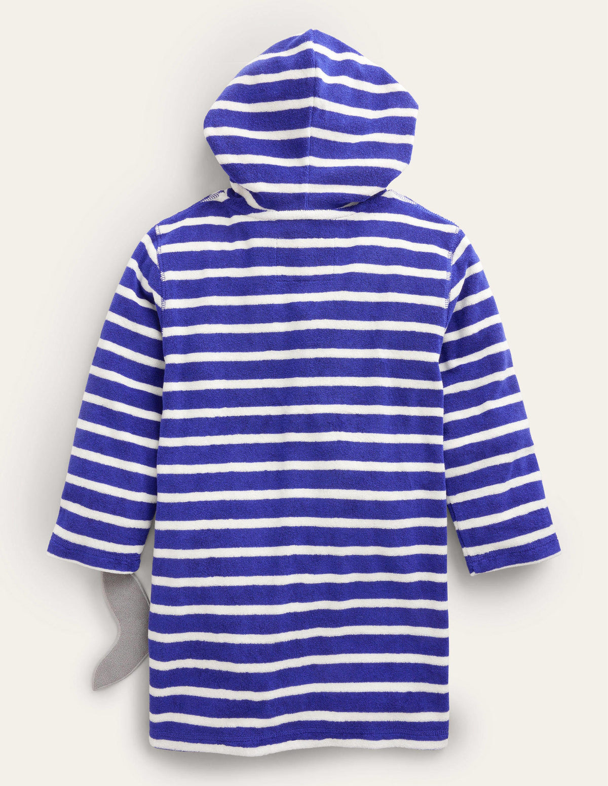 Frottee-Badeponcho mit Applikation-Stahlblau, Hai - Image 2