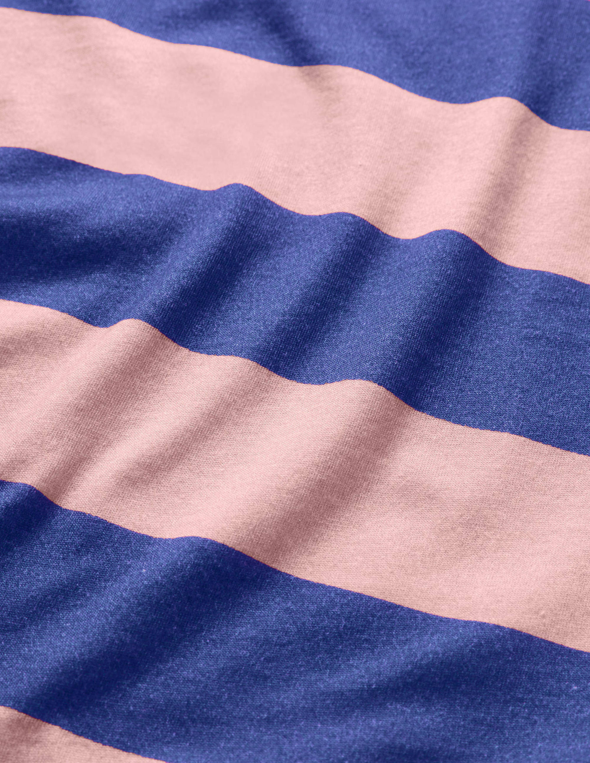 Vorgewaschenes T-Shirt aus Flammgarn-Delfinrosa/Strahlendes Marineblau - Image 3