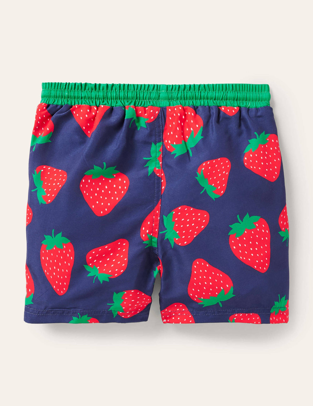 Gemusterte Badeshorts-Schuluniform-Navy, Erdbeere-2