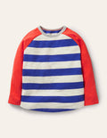 Raglan T-Shirt-Starboard Blue/Strawberry Red