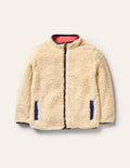 Wendbarer Pullover mit Reißverschluss-Ecru, Regenbogen