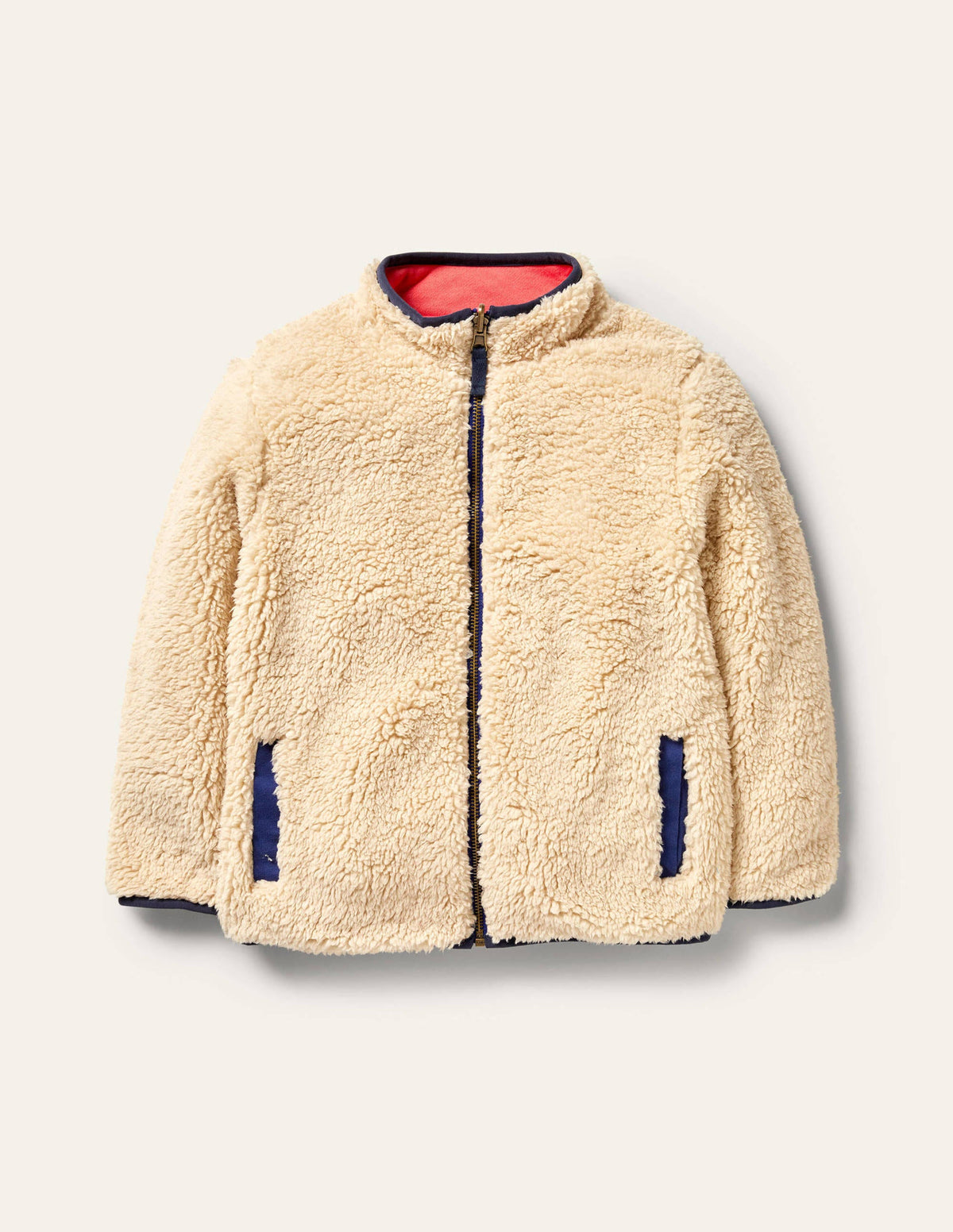 Wendbarer Pullover mit Reißverschluss-Ecru, Regenbogen-1