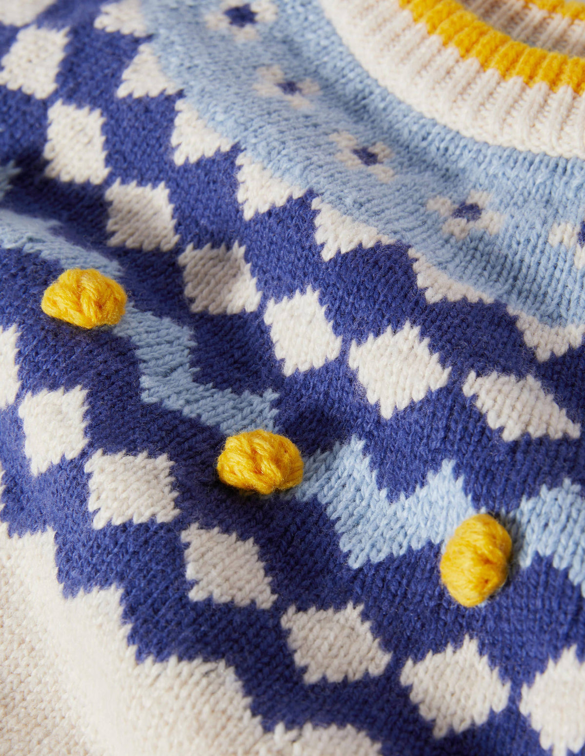 Fair-Isle-Grobstrickpullover mit Rundhalsausschnitt-Ecru Meliert, Fair-Isle-Muster-3