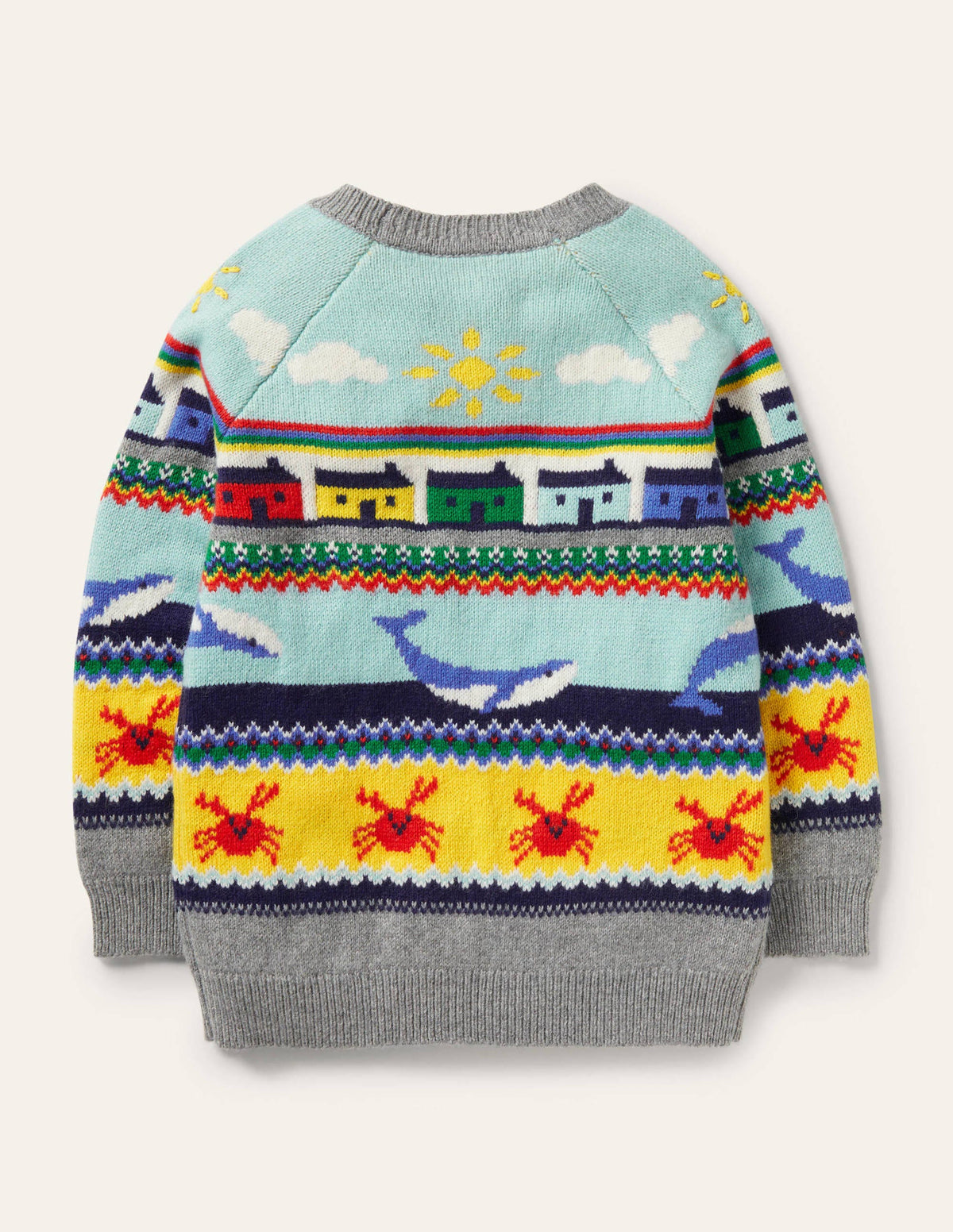 Fair-Isle-Pullover mit Meeresmotiv-Wale/Fair-Isle-Muster - Image 2