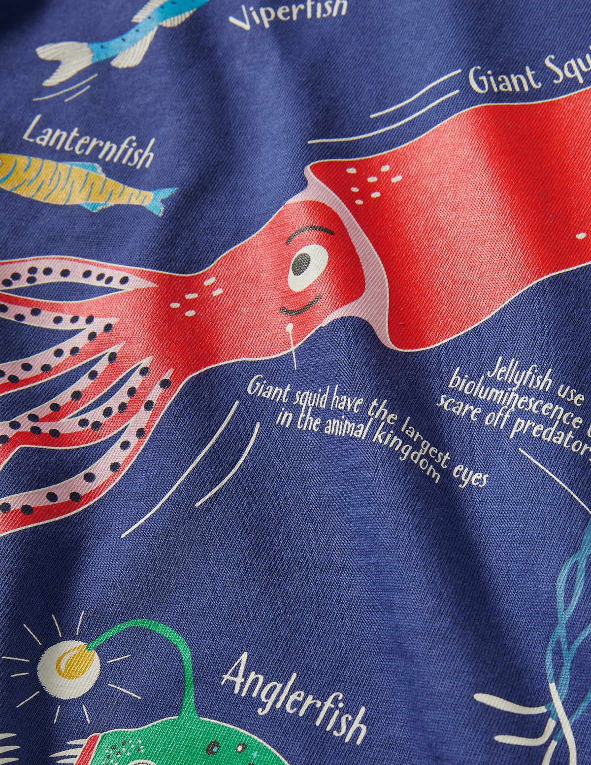Im Dunkeln leuchtendes Ozean-T-Shirt-Segelblau, Tiere - Image 3