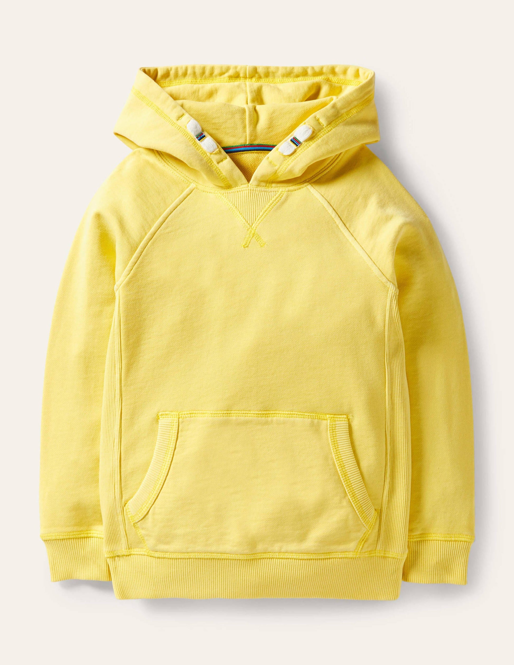 Stückgefärbter Hoodie-Maisgelb-1