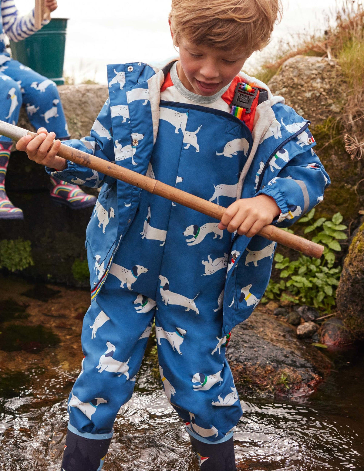 Waterproof Rain Trouser-Venice Blue Sausage Dogs - Image 4