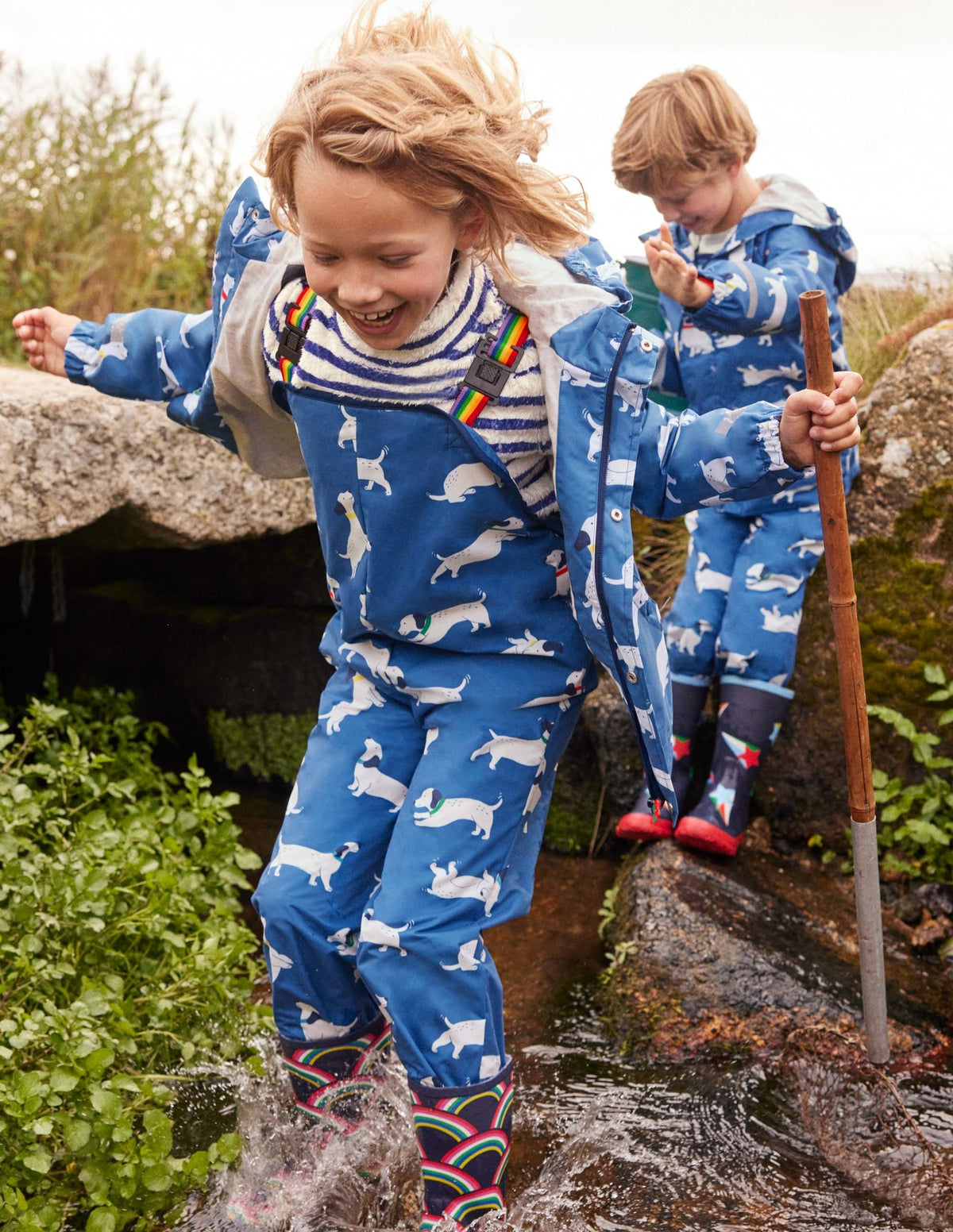 Waterproof Rain Trouser-Venice Blue Sausage Dogs - Image 5
