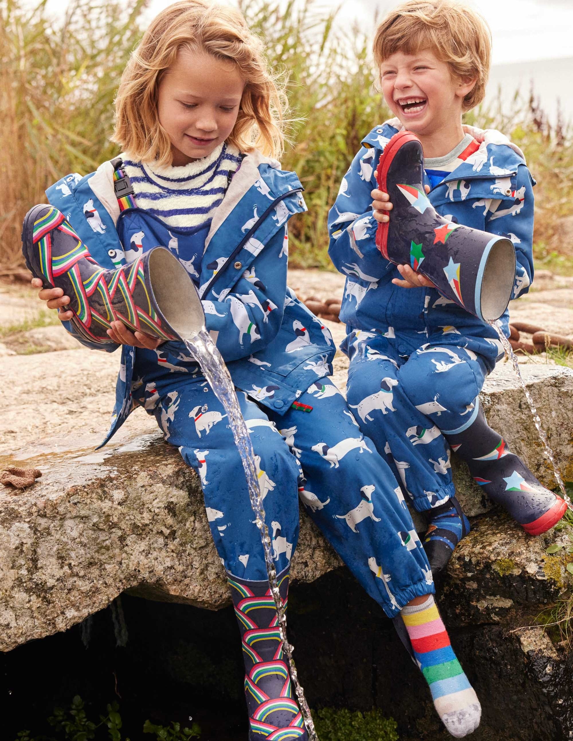 Waterproof Rain Trouser-Venice Blue Sausage Dogs - Image 6