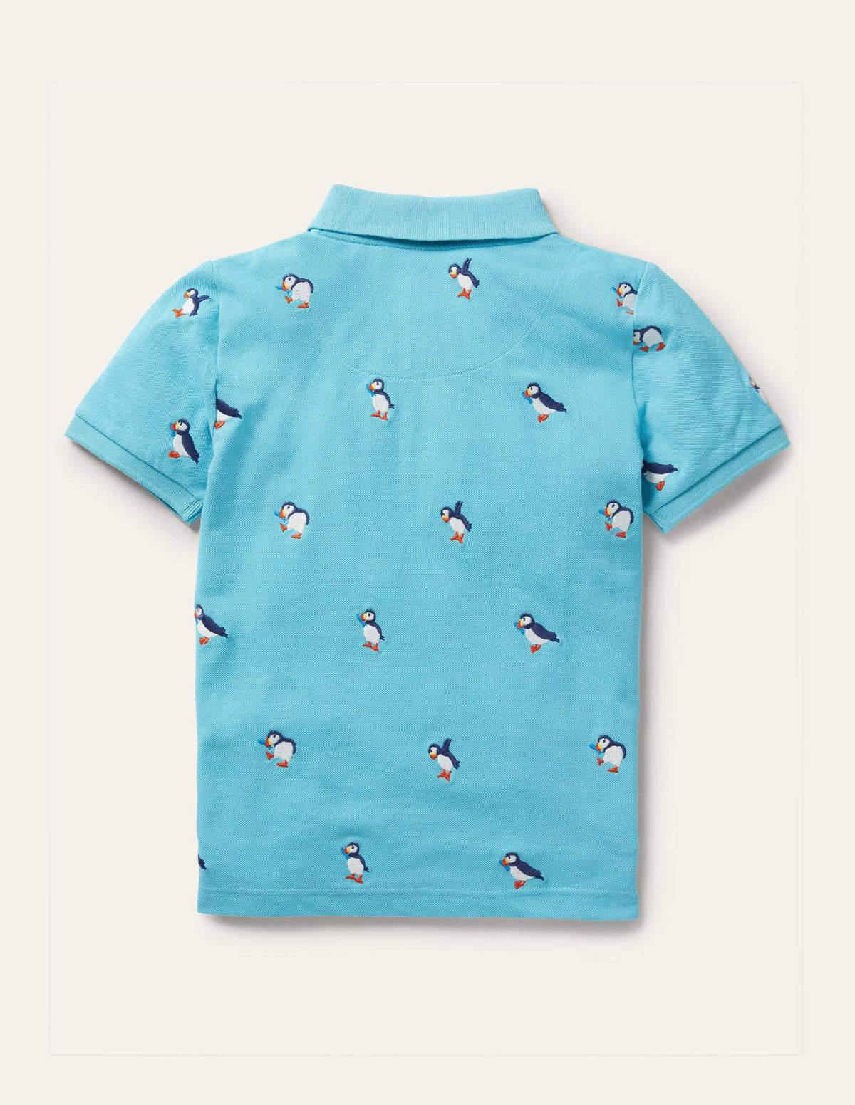 Polo en piqué-Macareux bleu aigue-marine - Image 2