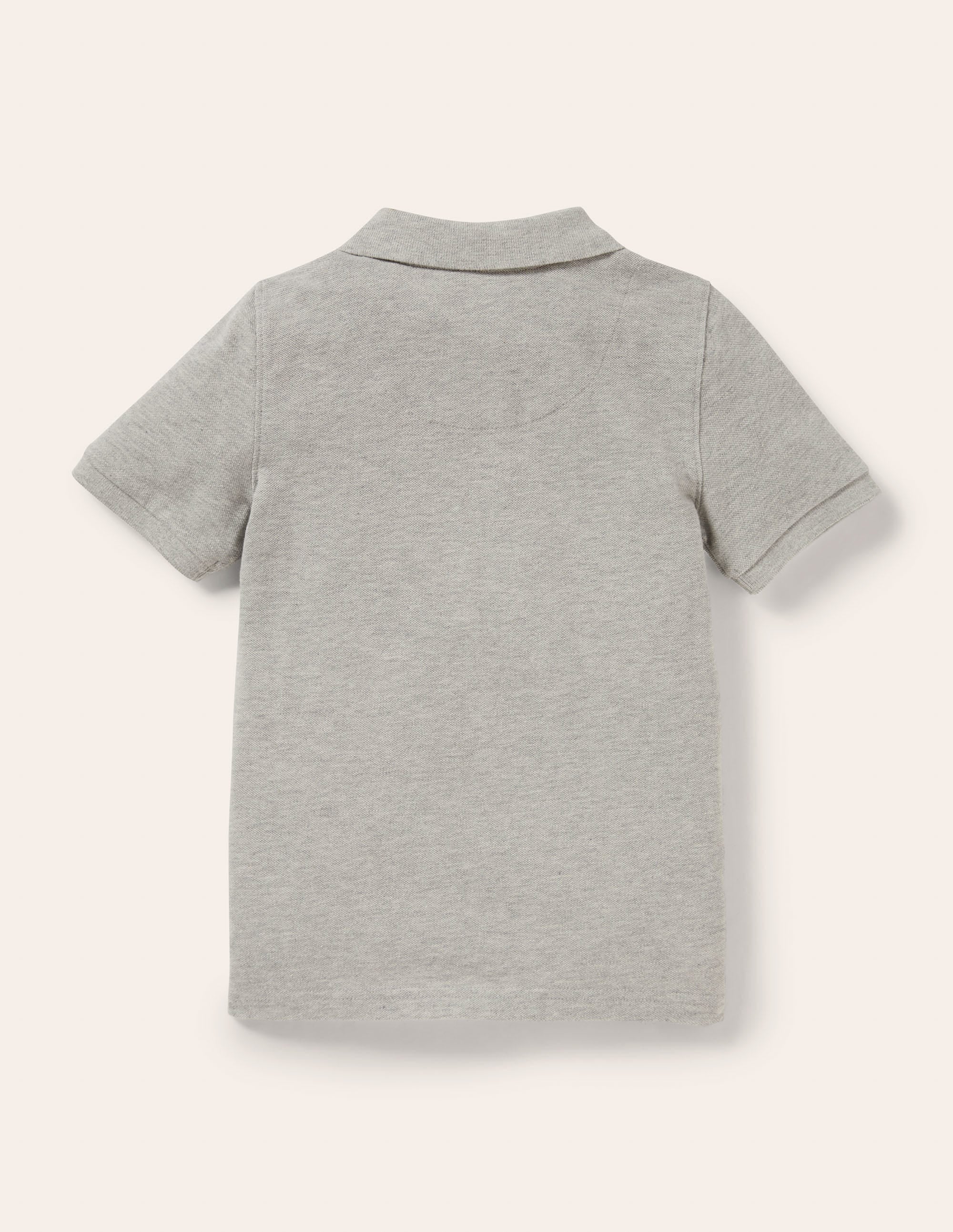 Piqué Polo Shirt-Grey Marl - Image 2