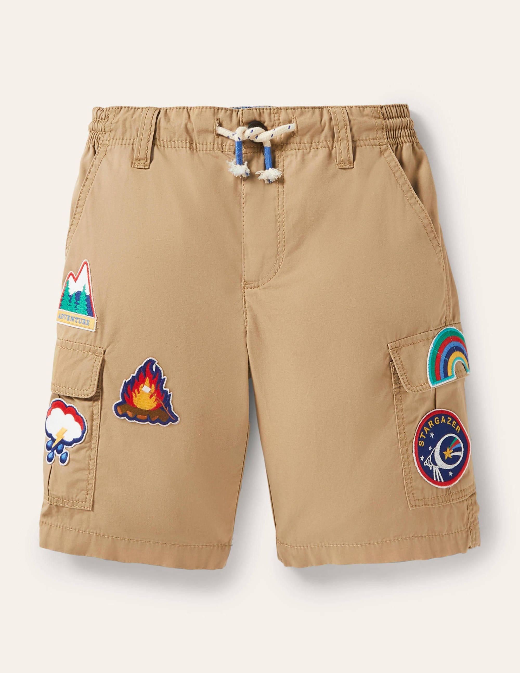 Cargo Badge Shorts-Cappuccino Brown Badges - Image 1