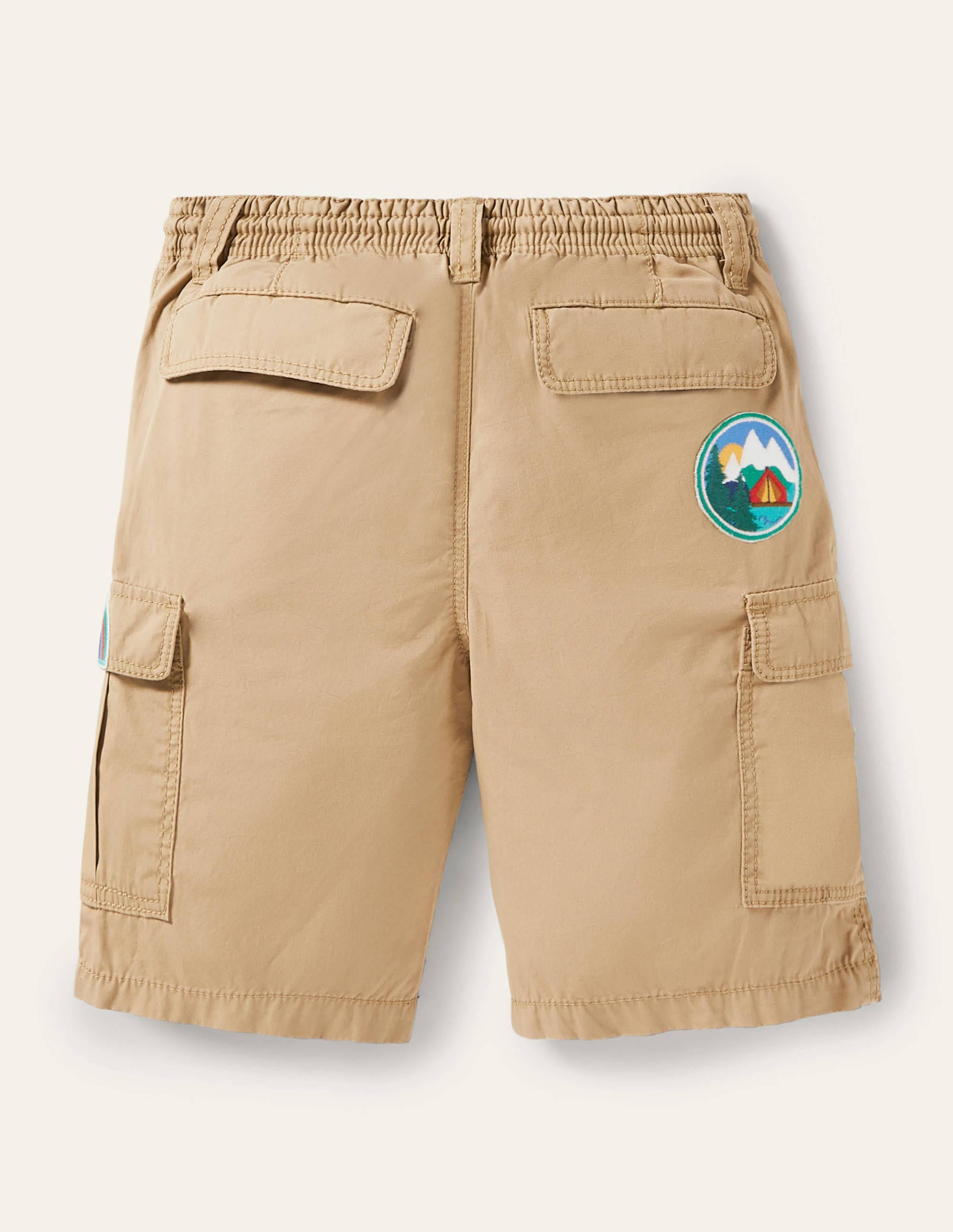 Cargo Badge Shorts-Cappuccino Brown Badges - Image 2