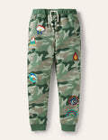 Camo Badge Joggers-Soft Green Camouflage