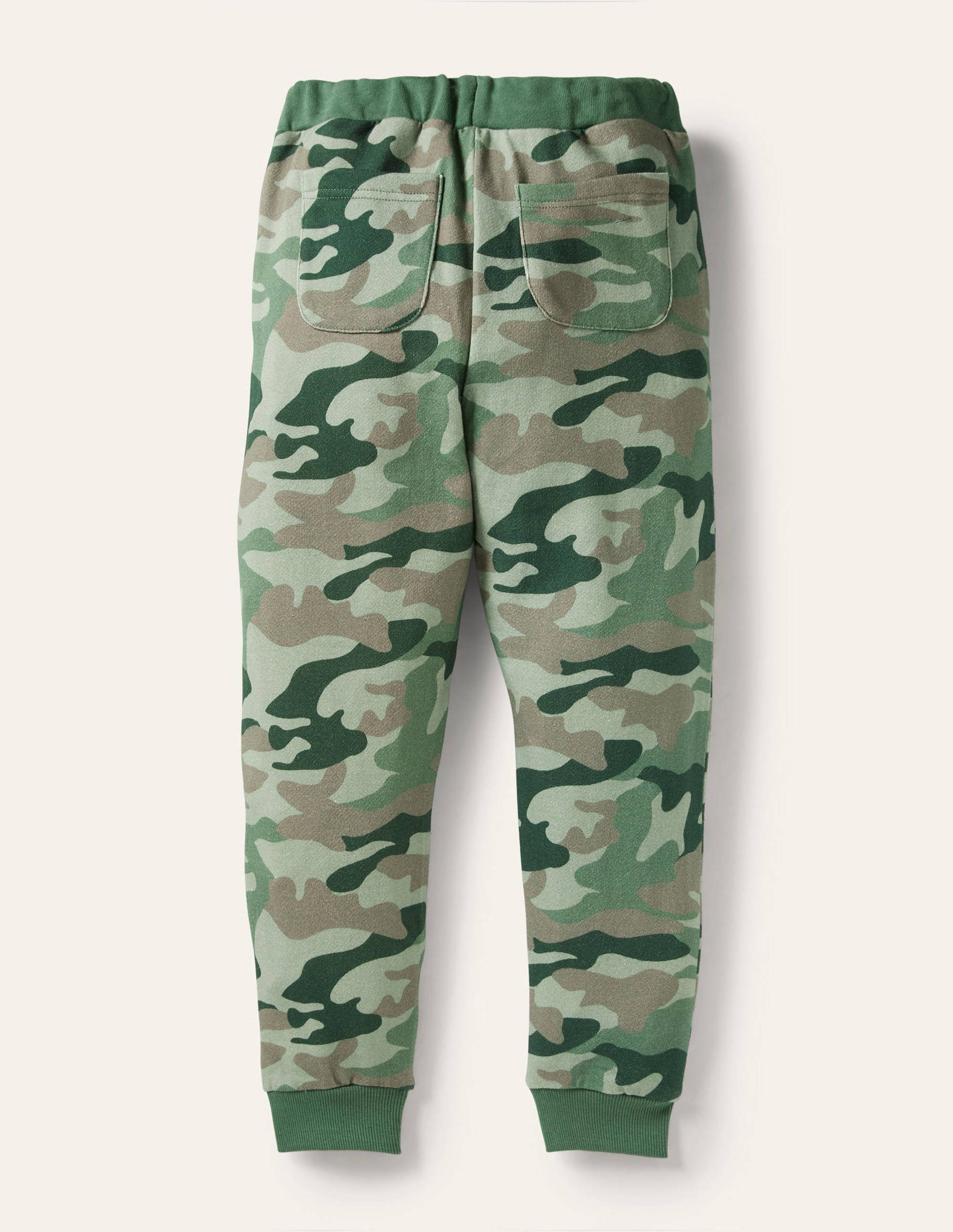 Camo Badge Joggers-Soft Green Camouflage - Image 2