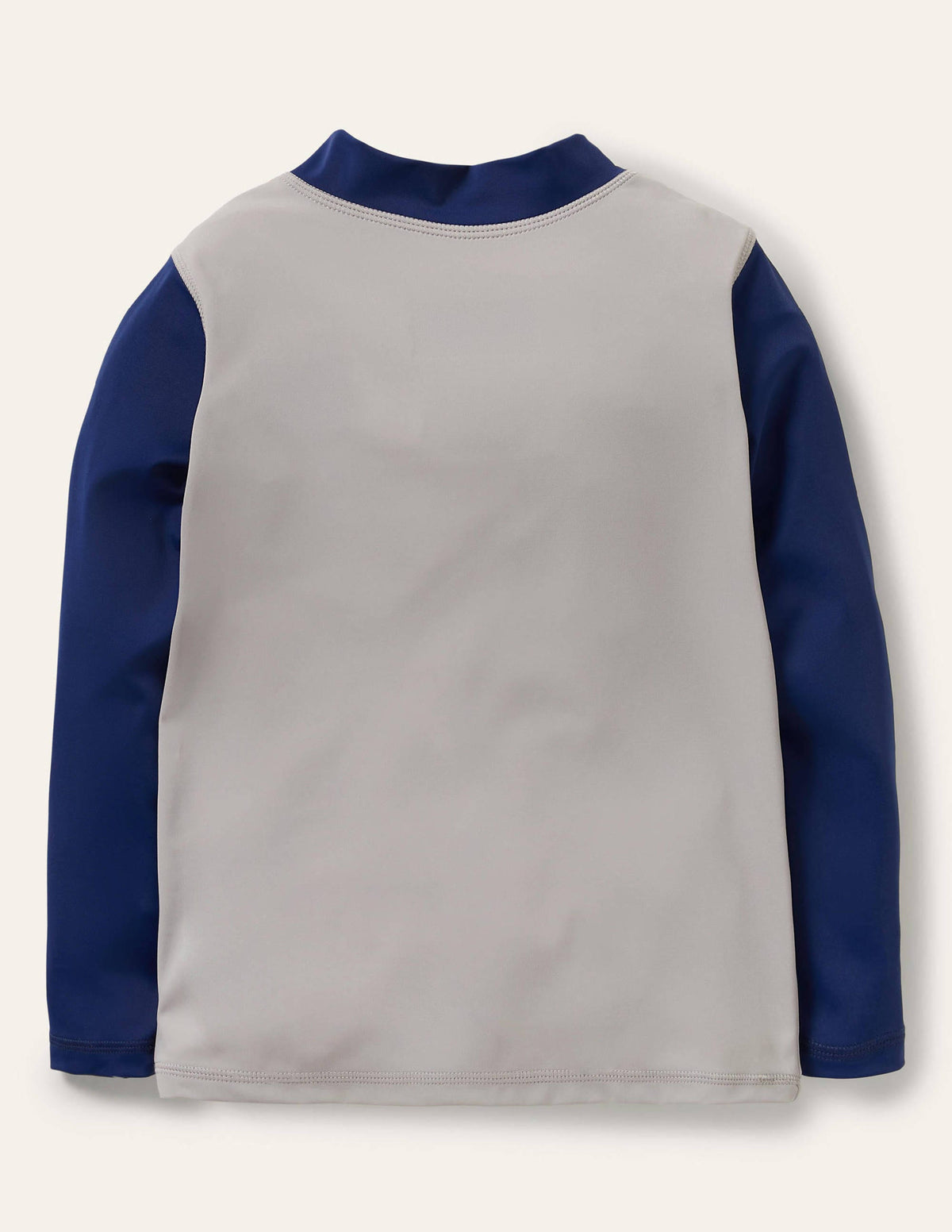 Badeshirt mit halbem Reißverschluss-Steingrau, Hai - Image 2