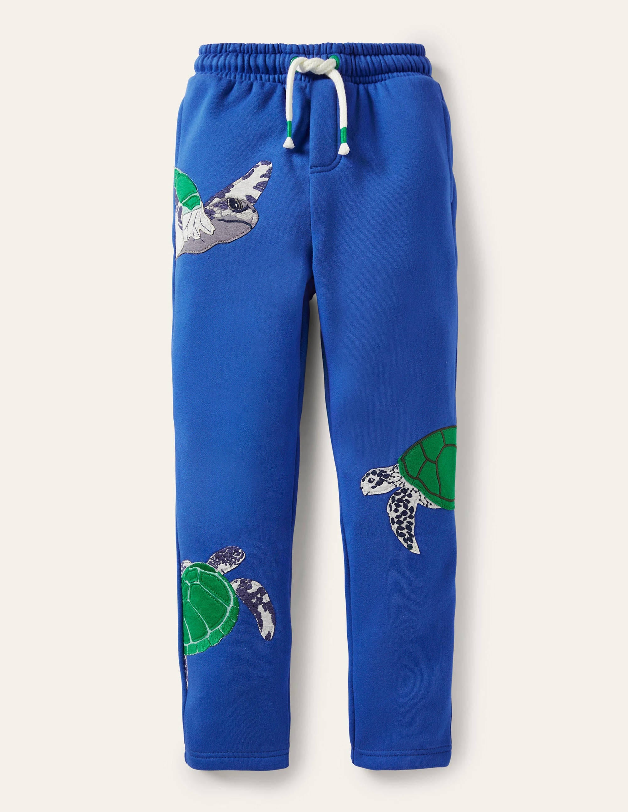 Bas de jogging à appliqué tortue-Tortues bleu brillant - Image 1