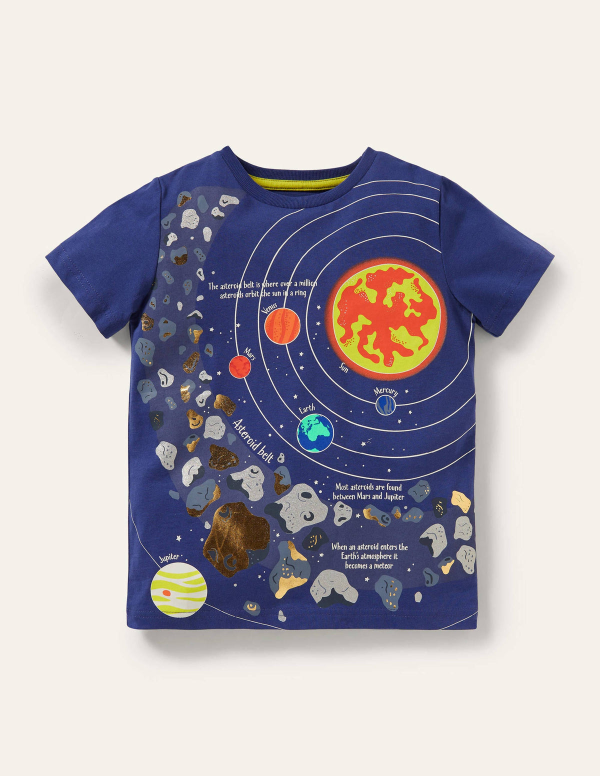 Printed Educational T-shirt-Starboard Blue Planets-1