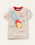 Glowing Educational T-shirt-Ivory Shooting Stars