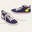 Originelle hochgeschnittene Canvas-Schuhe-Schuluniform-Navy/Regenbogen, Getupft - Image 3