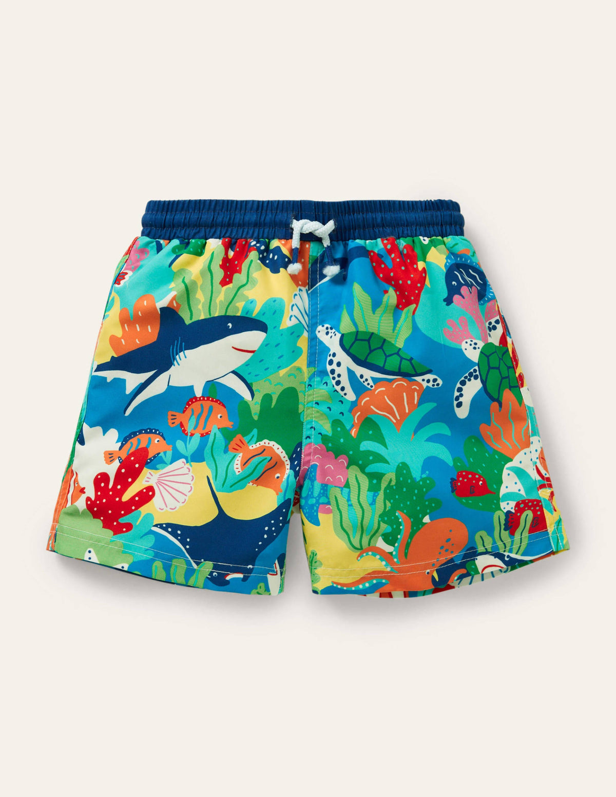 Gemusterte Badeshorts-Bunt/Regenbogenfarben, Riffszene - Image 1