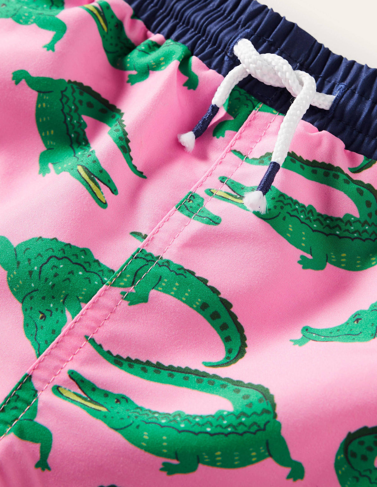 Gemusterte Badeshorts-Rosa, Krokodile - Image 3
