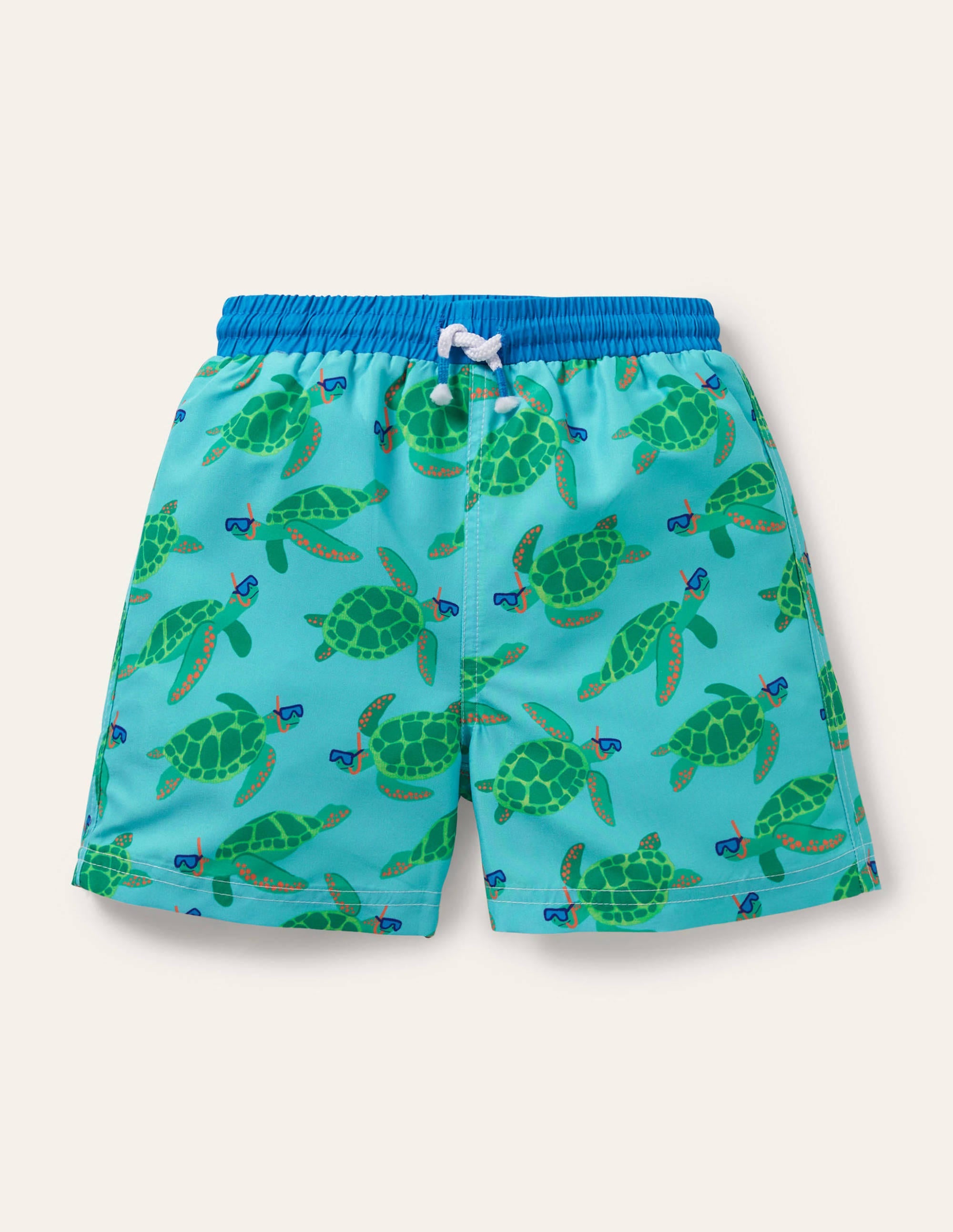 Gemusterte Badeshorts-Wasserblau, Schildkröten - Image 1