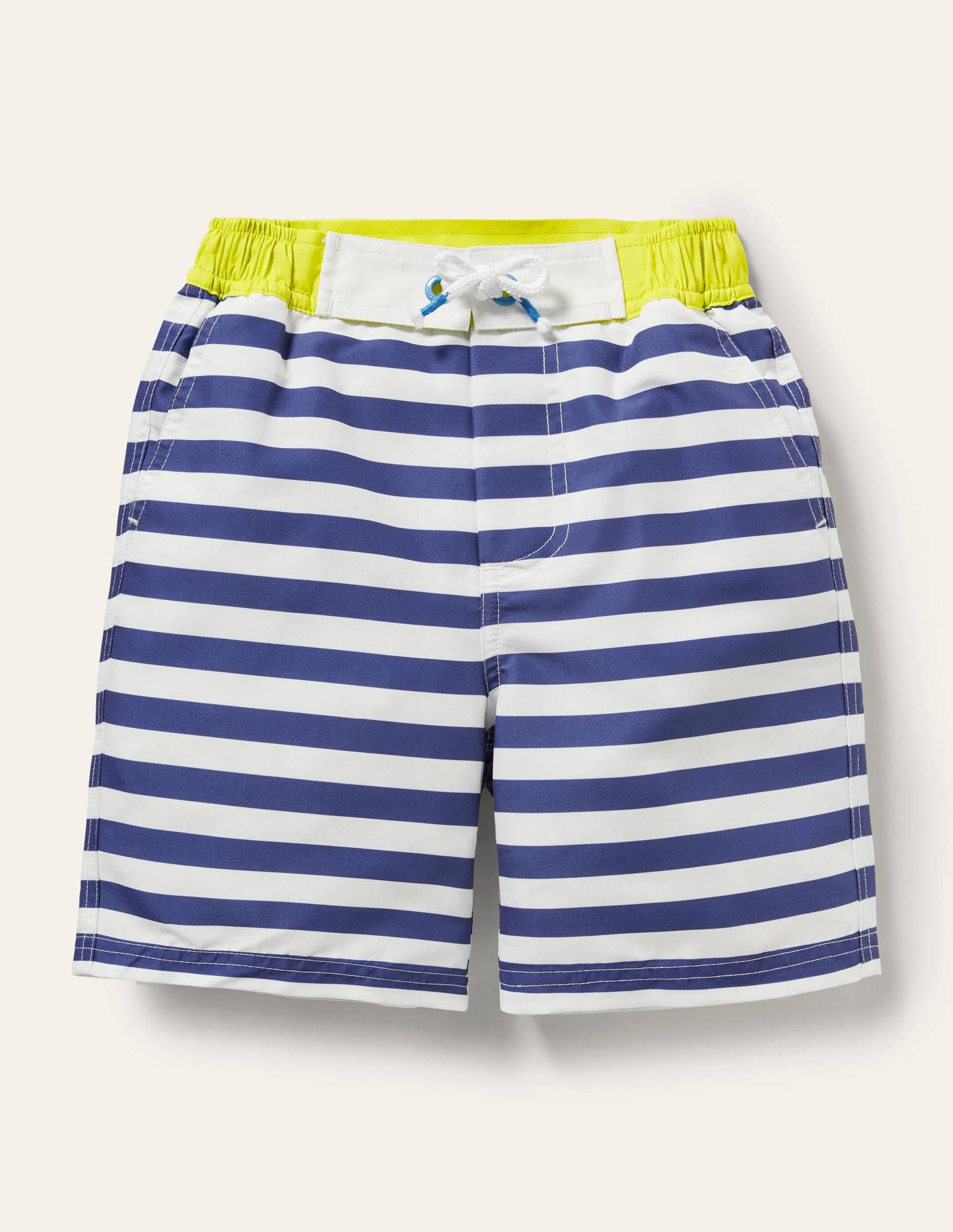 Board Shorts-Ivory/Navy Stripe-1