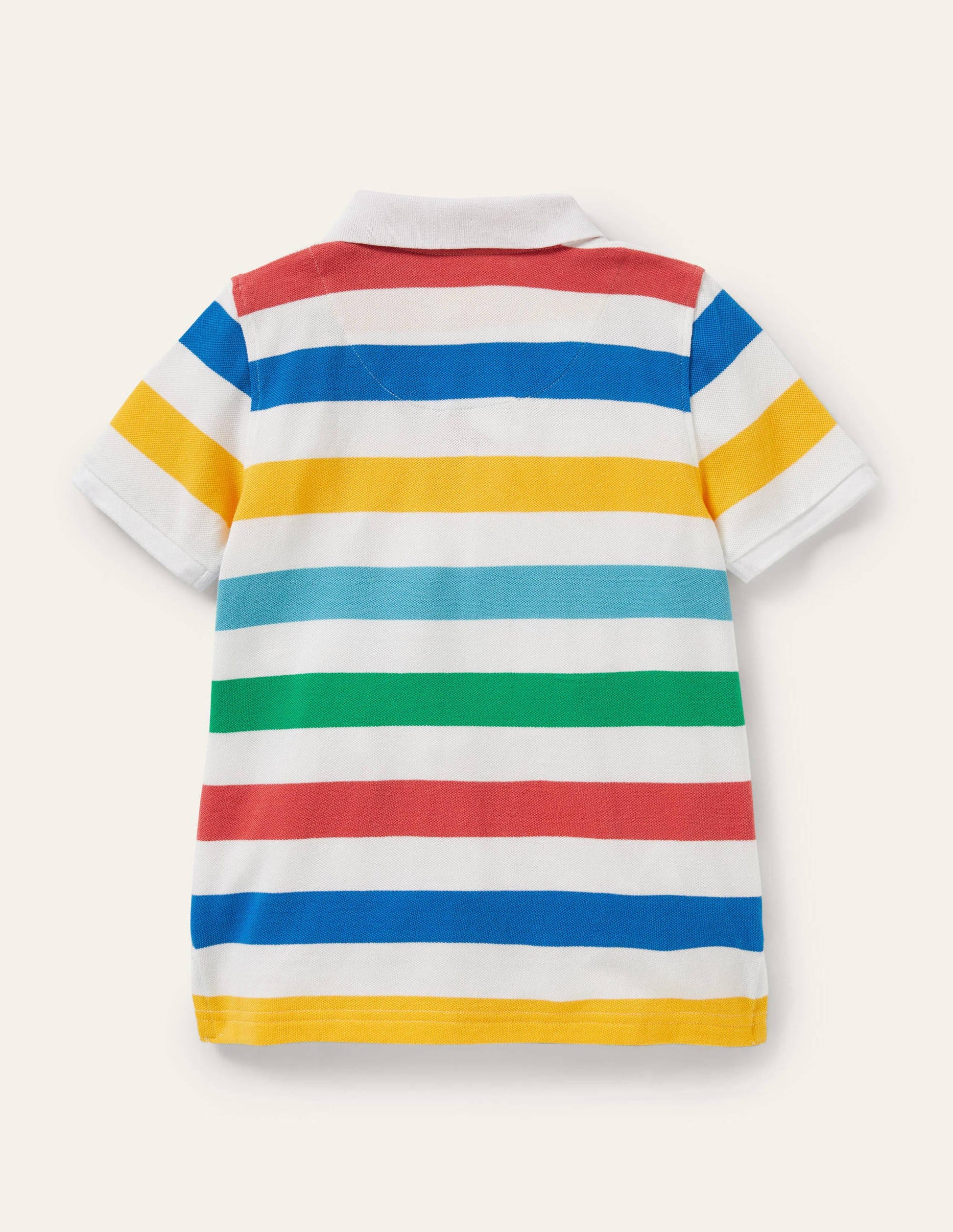Piqué Polo Shirt-Multi Rainbow Stripe-2