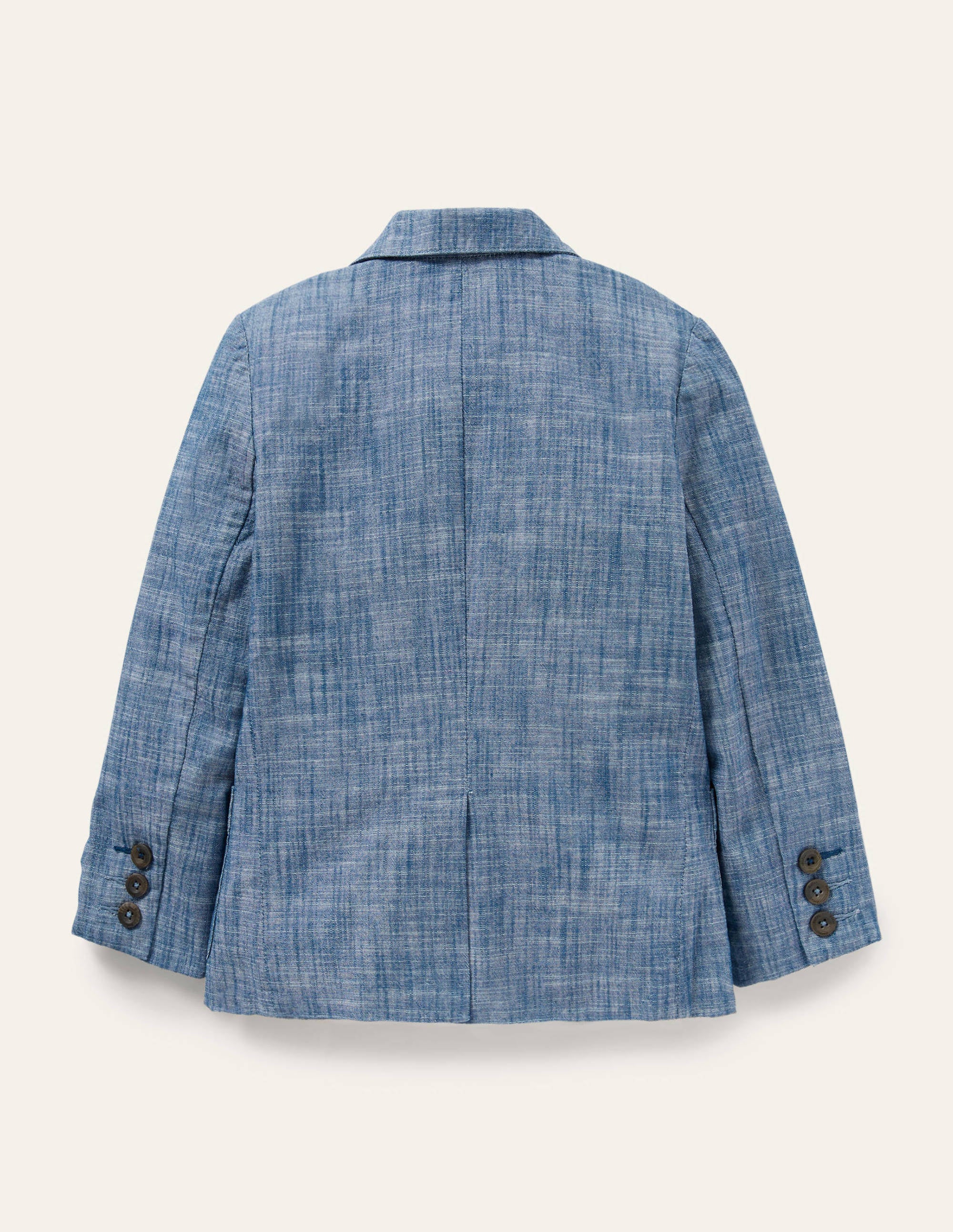 Leinen-Blazer-Blauer Faux-Uni - Image 2
