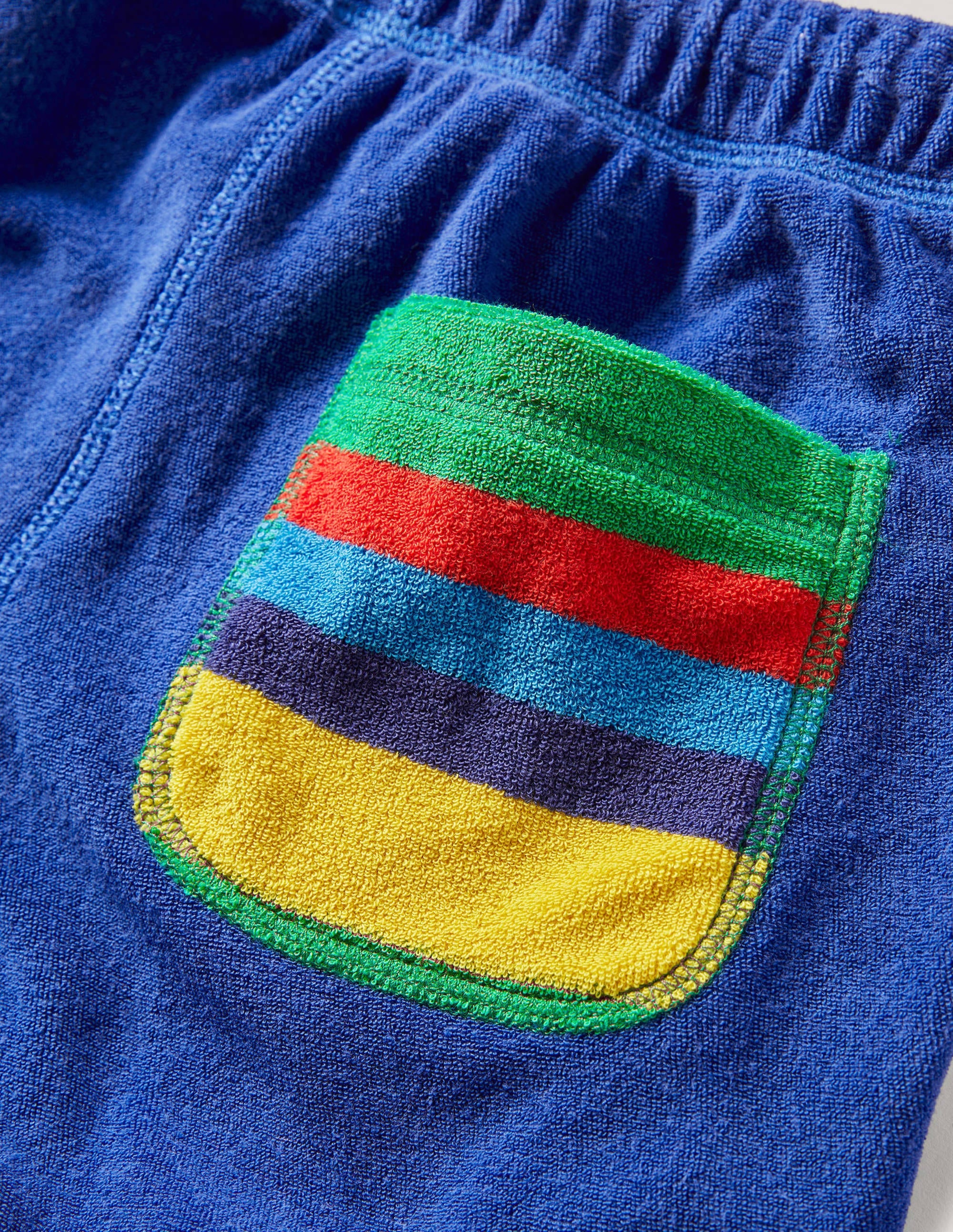 Frottee-Sweatshorts-Wellenblau, Regenbogen - Image 3