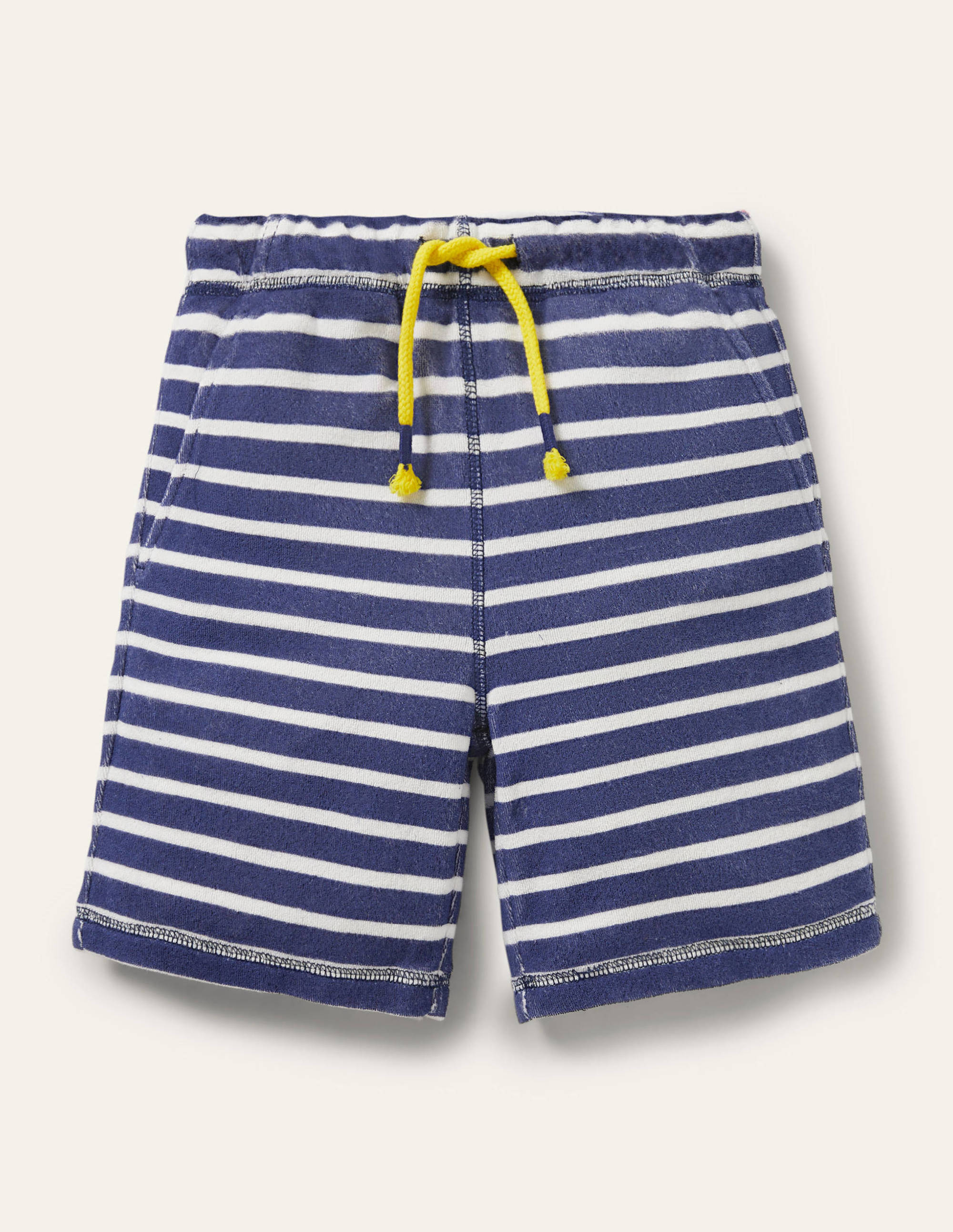Frottee-Sweatshorts-Segelblau/Weiß - Image 1