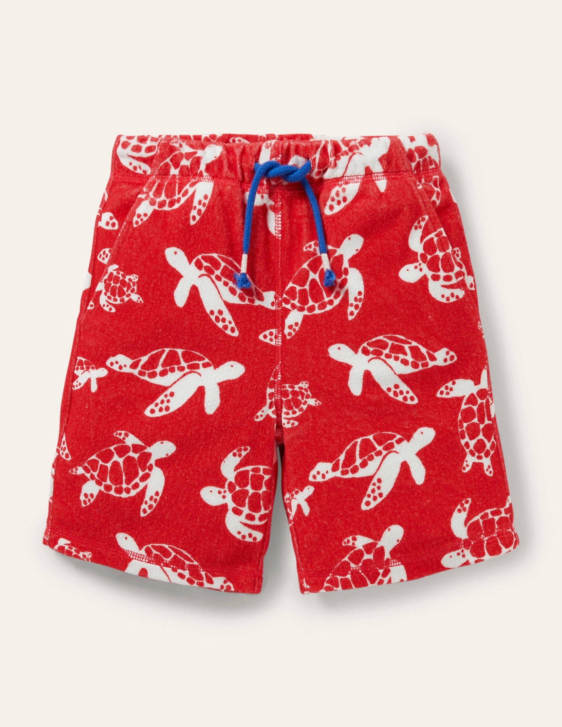 Frottee-Sweatshorts-Erdbeerkuchenrot, Schildkröten-1