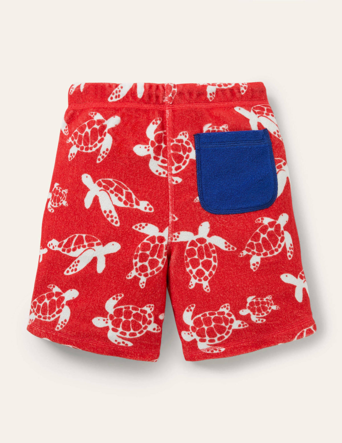 Frottee-Sweatshorts-Erdbeerkuchenrot, Schildkröten - Image 2