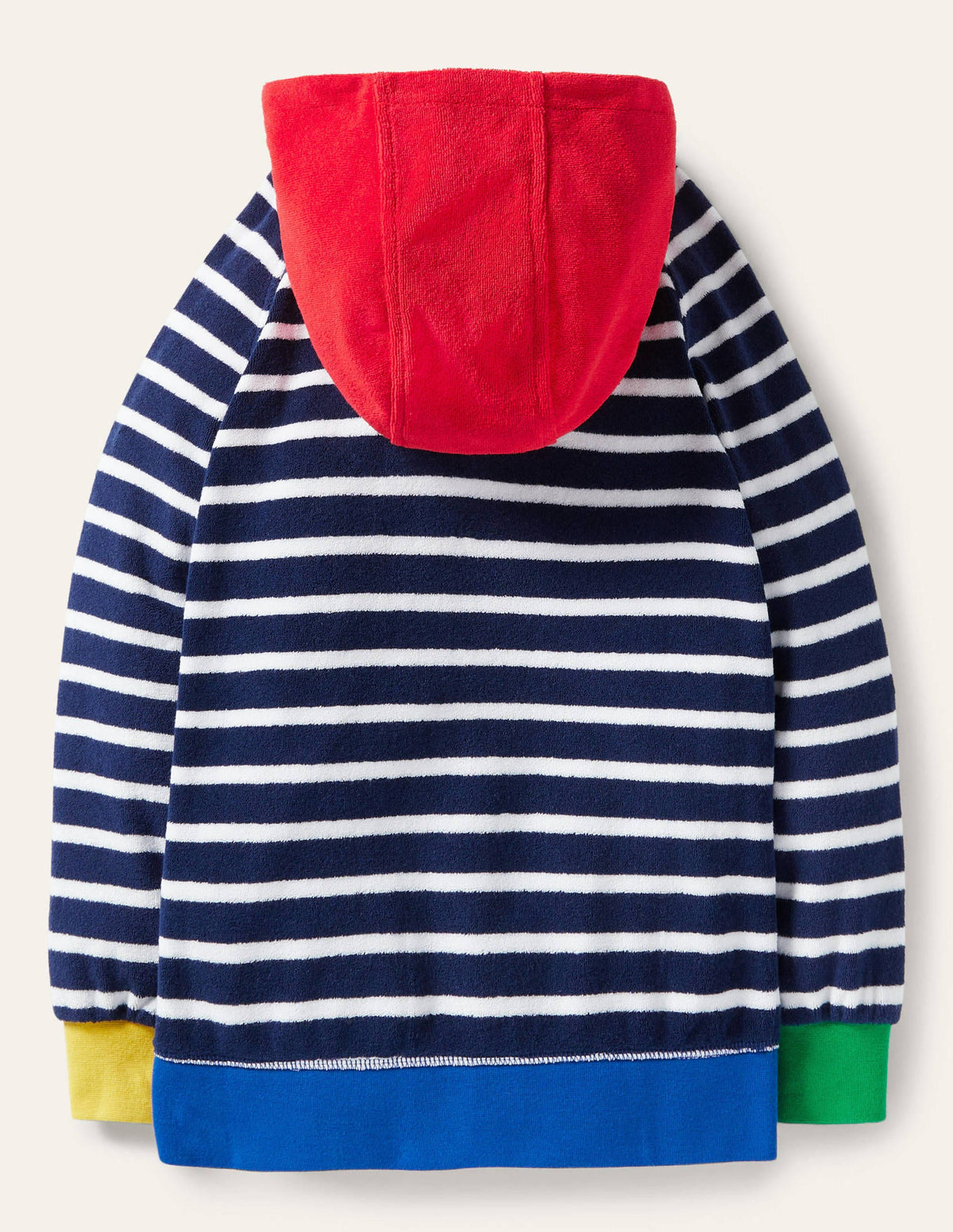 Frottee-Kapuzenjacke-Schuluniform-Navy, Gestreift - Image 2